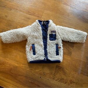 Baby Retro-X® Fleece Jacket in Natural and Navy